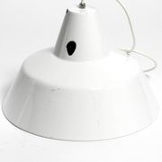 Two 50s metal enamel ceiling lamps by Axel Wedel Madsen for Louis Poulsen