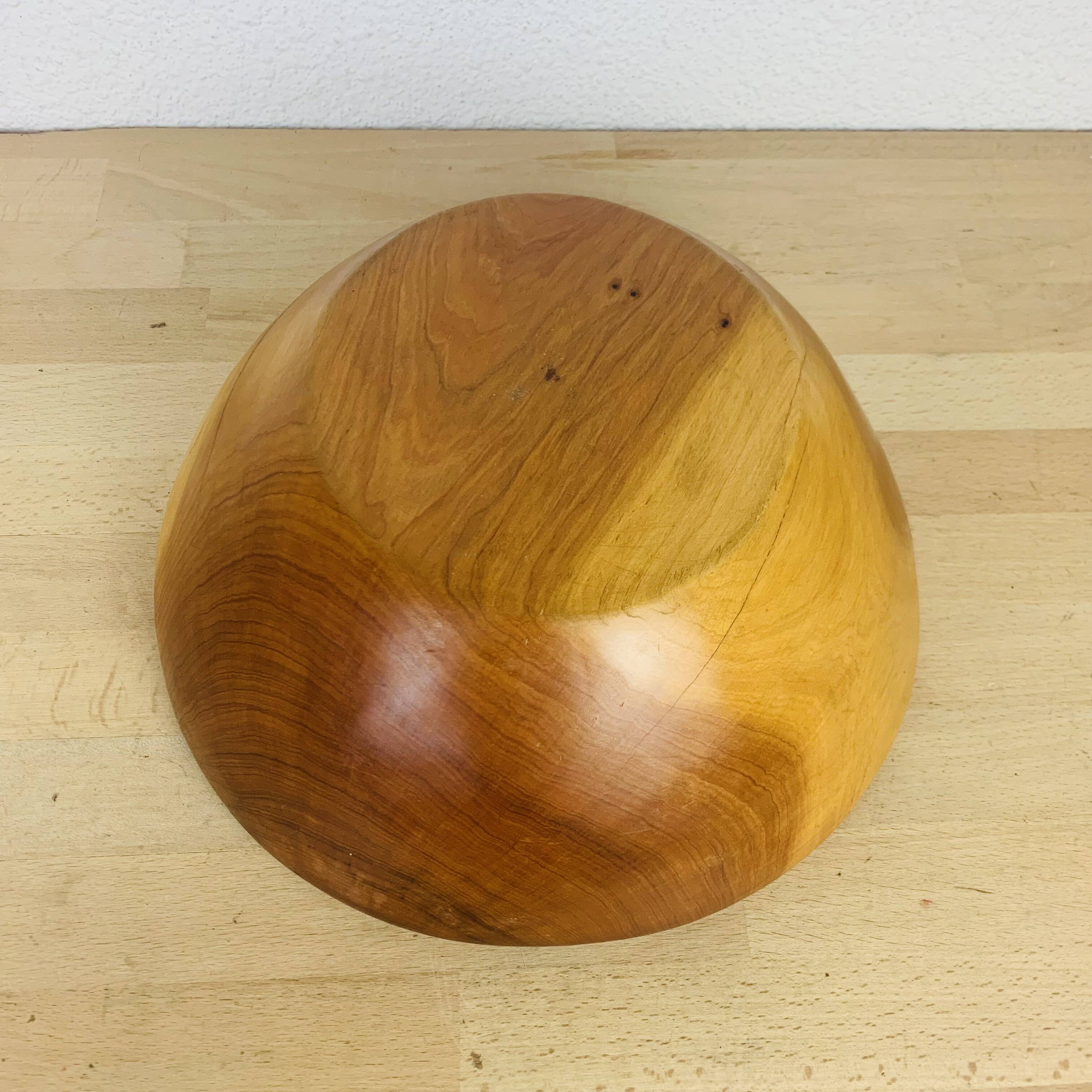 Solid wood fruit bowl, salad bowl
