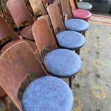 Suite of 12 chairs bistro Bauman "Mondor"