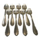 8 fourchettes à huitre argent 950 Minerve orfèvre Ravinet & cie 12,7cm
