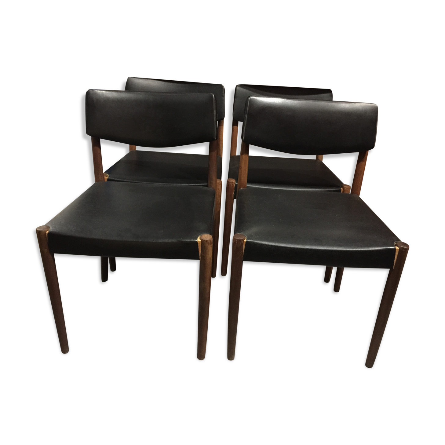 Set of 4 chairs Scandinavian teak