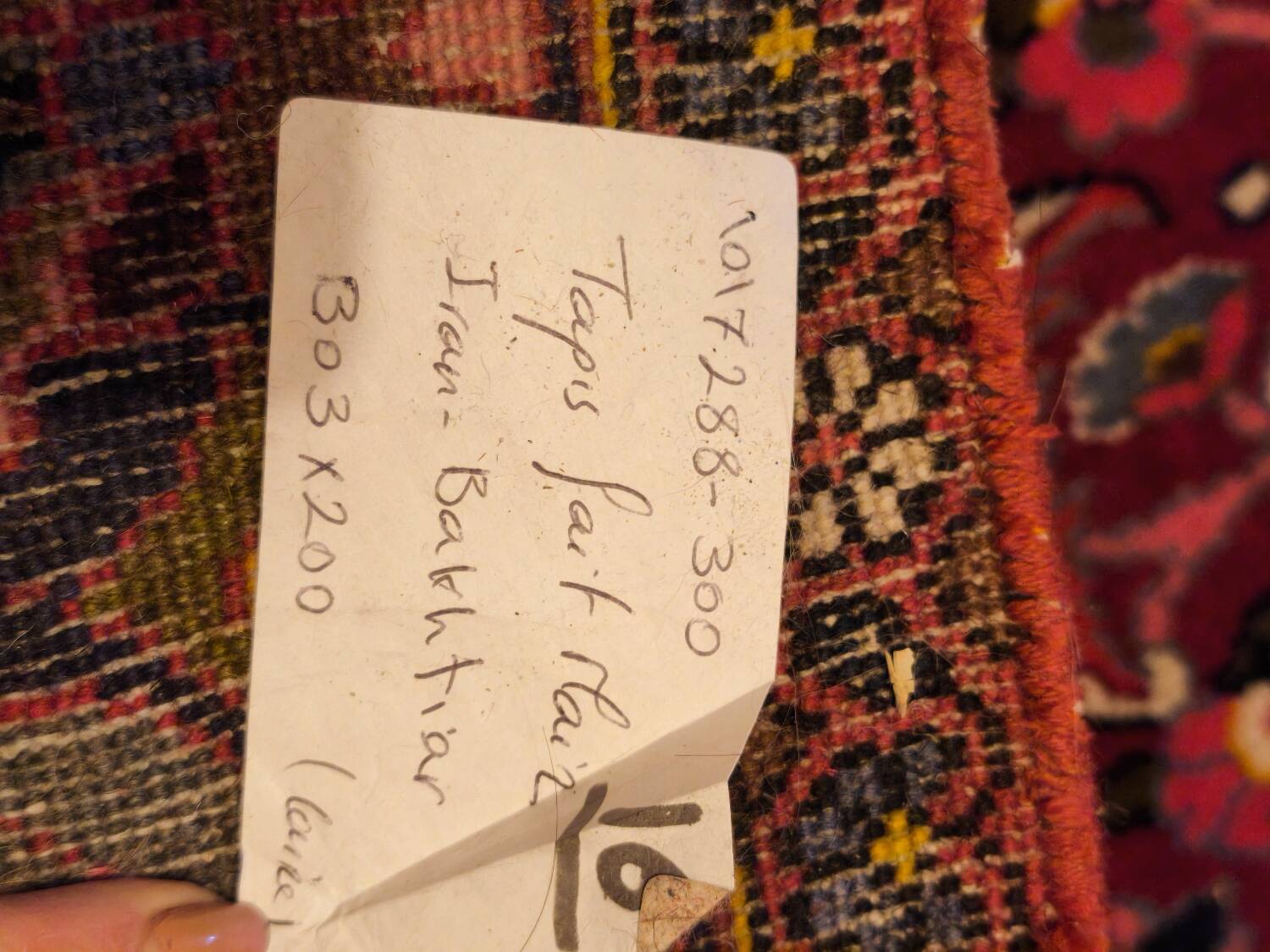 Hand-knotted Bakhtiari Persian carpet from Iran.