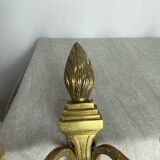 Deux bougeoirs muraux en bronze style Empire