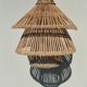 Suspension ou luminaire en rotin en forme de lanterne asiatique