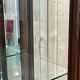 60s showcase in rosewood, mahogany and leather handles