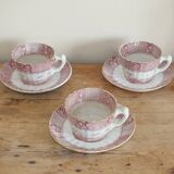 3 old Pexonne cups, Egyptian decor