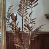 Design floor lamp golden leaves