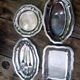 Small vintage platters and presentation forks