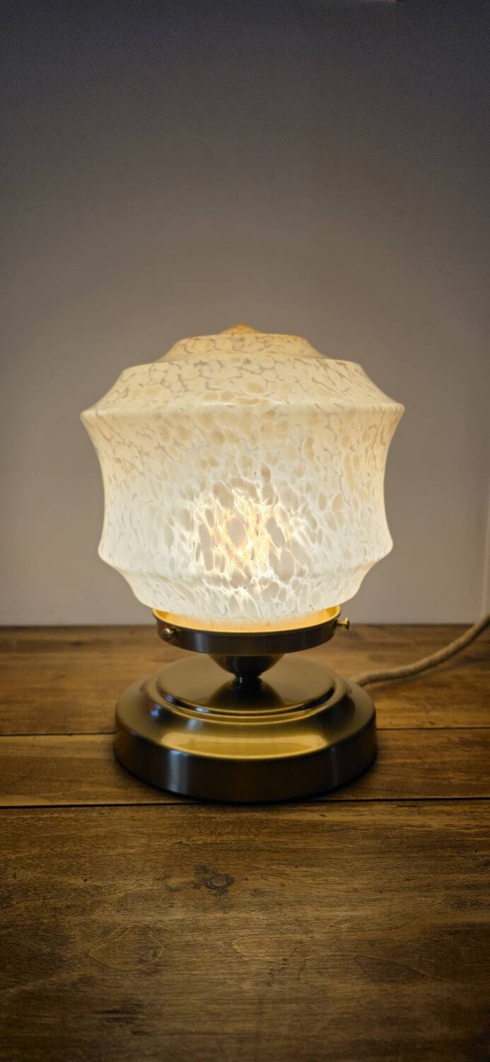 Clichy pink glass lamp