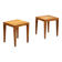 Vintage coffee tables from the 1950s in walnut, with truncated pyramid legs.