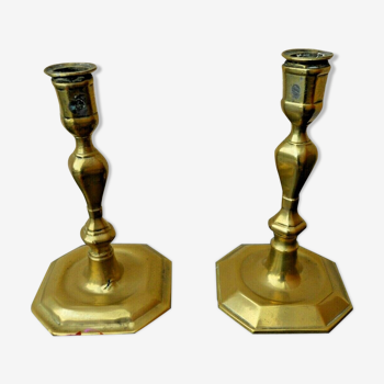 High-time candlesticks in bronze in mid-17th century