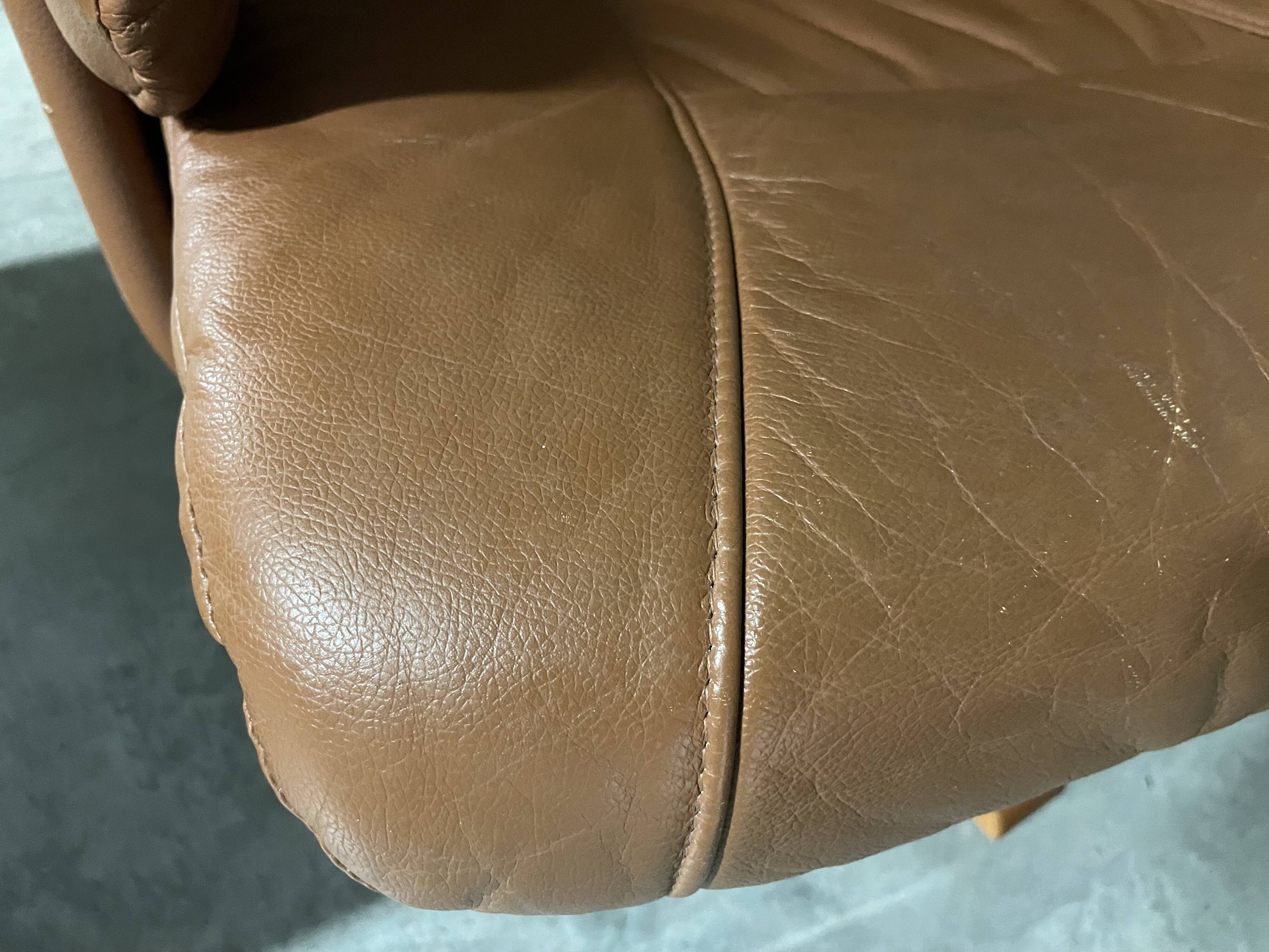 Unico leather armchair and ottoman