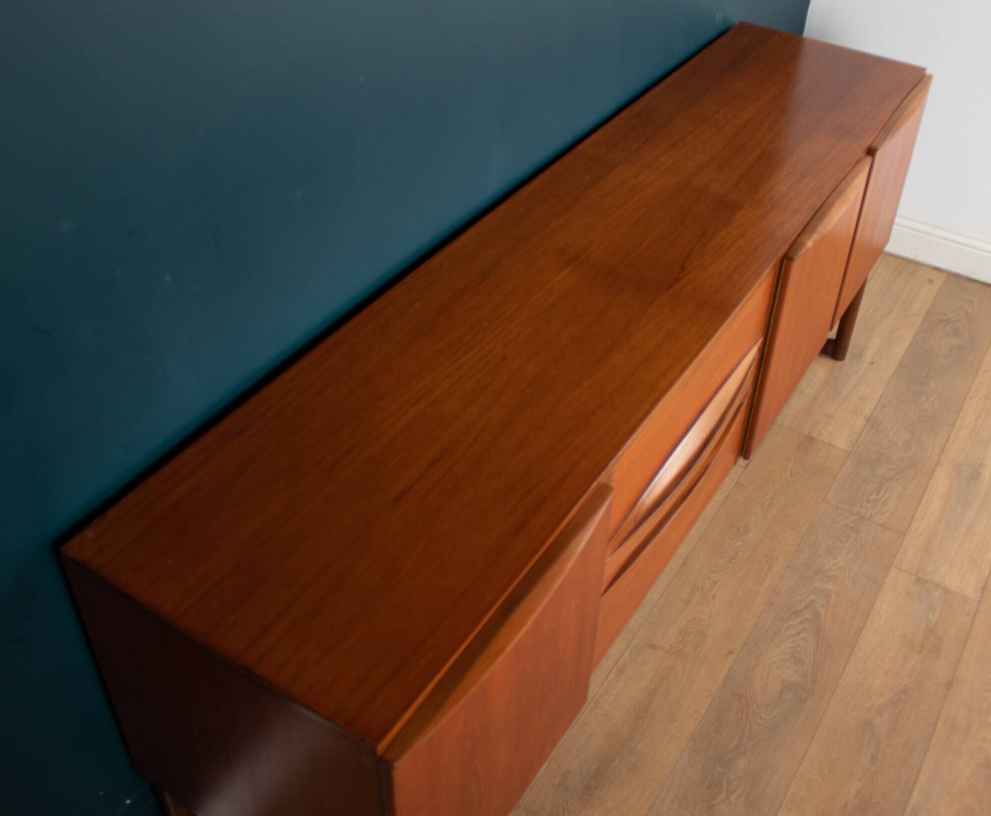 Retro teak 1960s long mcintosh of kirkcaldy sideboard by tom robertson