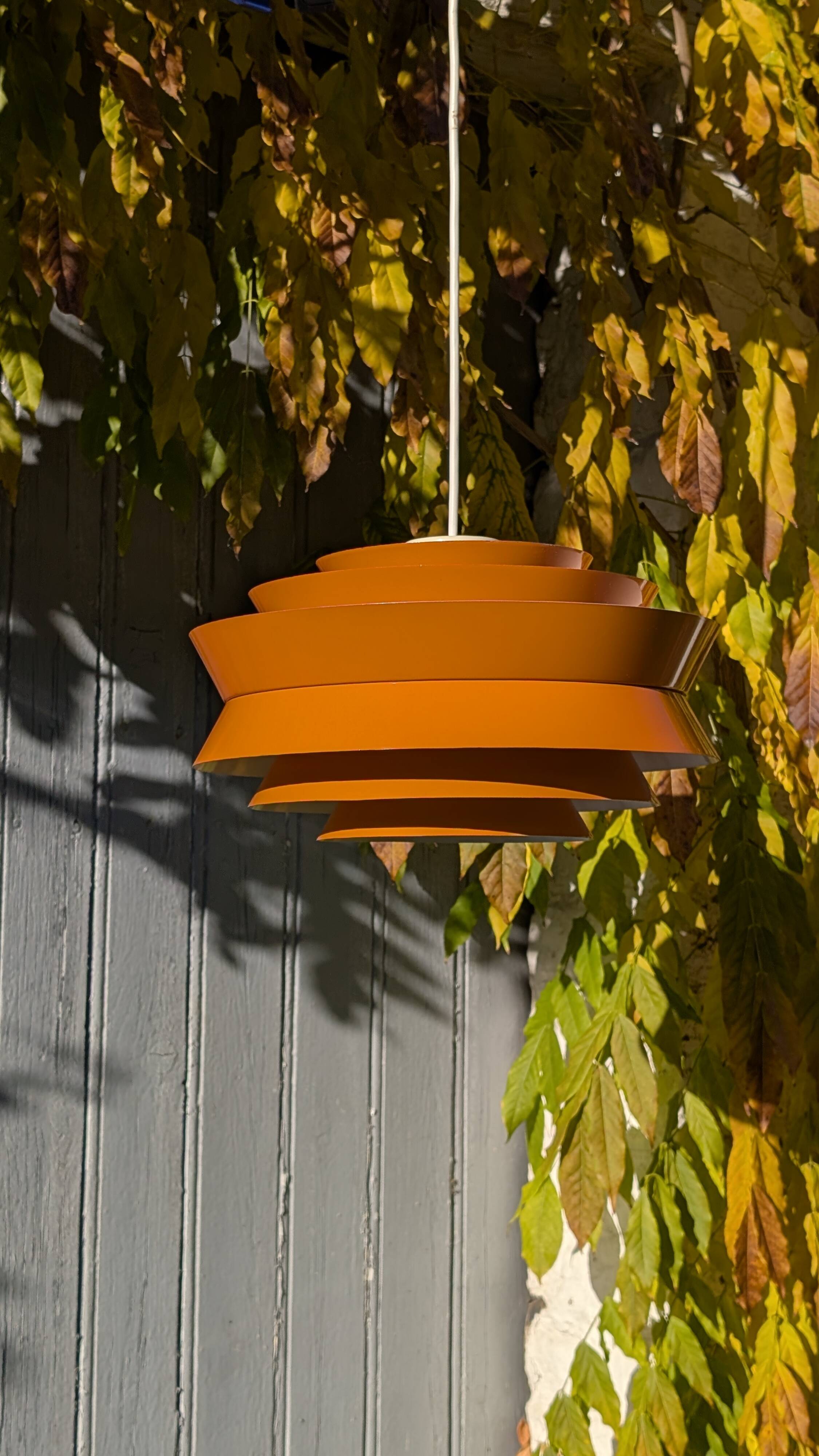 Vintage orange suspension by Carl Thore for Granhaga – Swedish design 1960