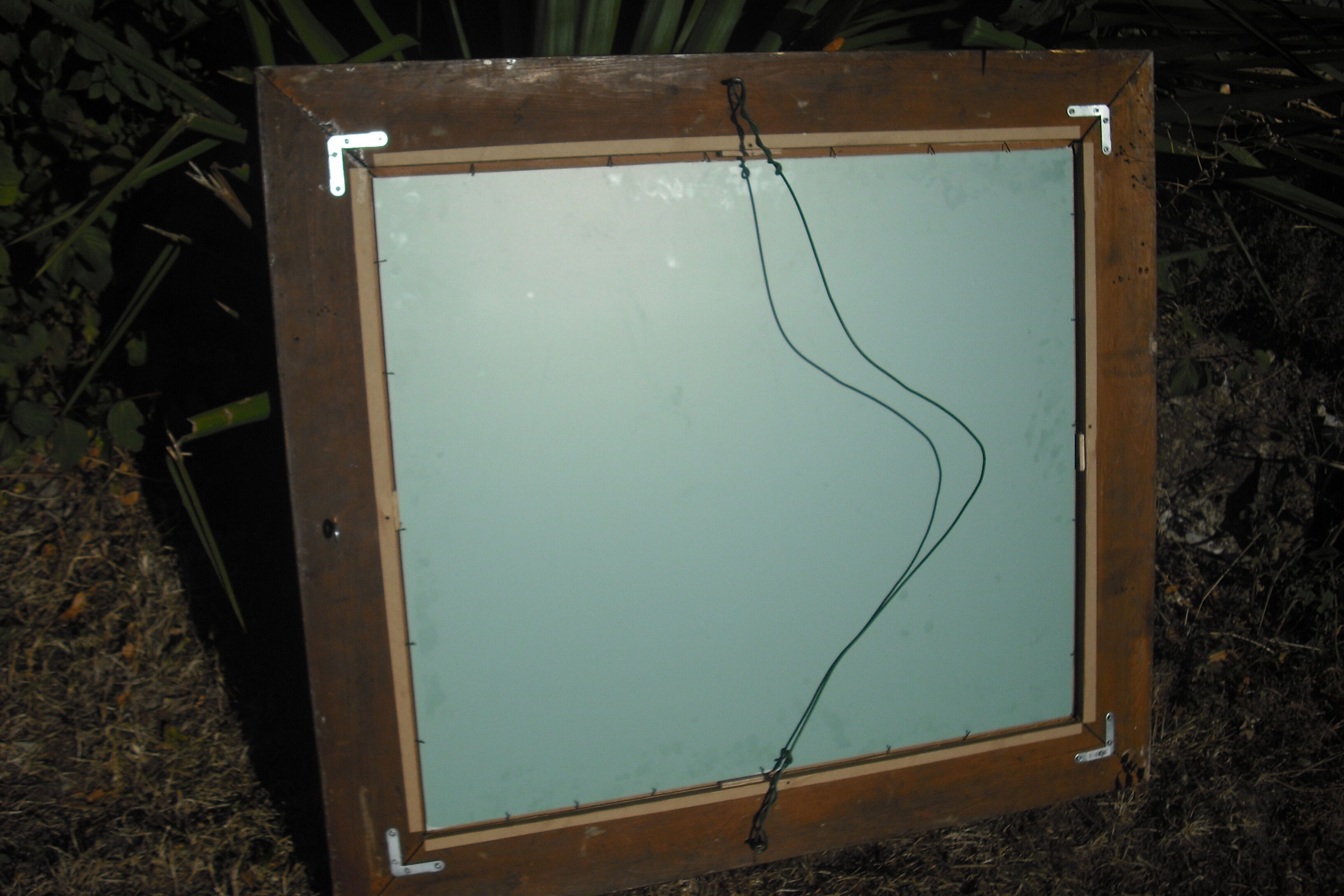 Thick mirror 19th 80x68cm