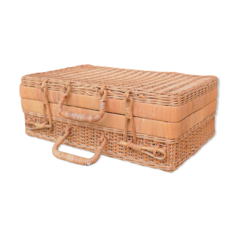 Valise vintage en rotin