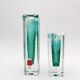 Paire de soliflores brutalistes Schott Zwiesel Cristal Eisglas