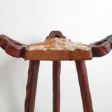 Vintage Spanish brutalist bar stool 1970s
