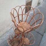 Rattan plant holder