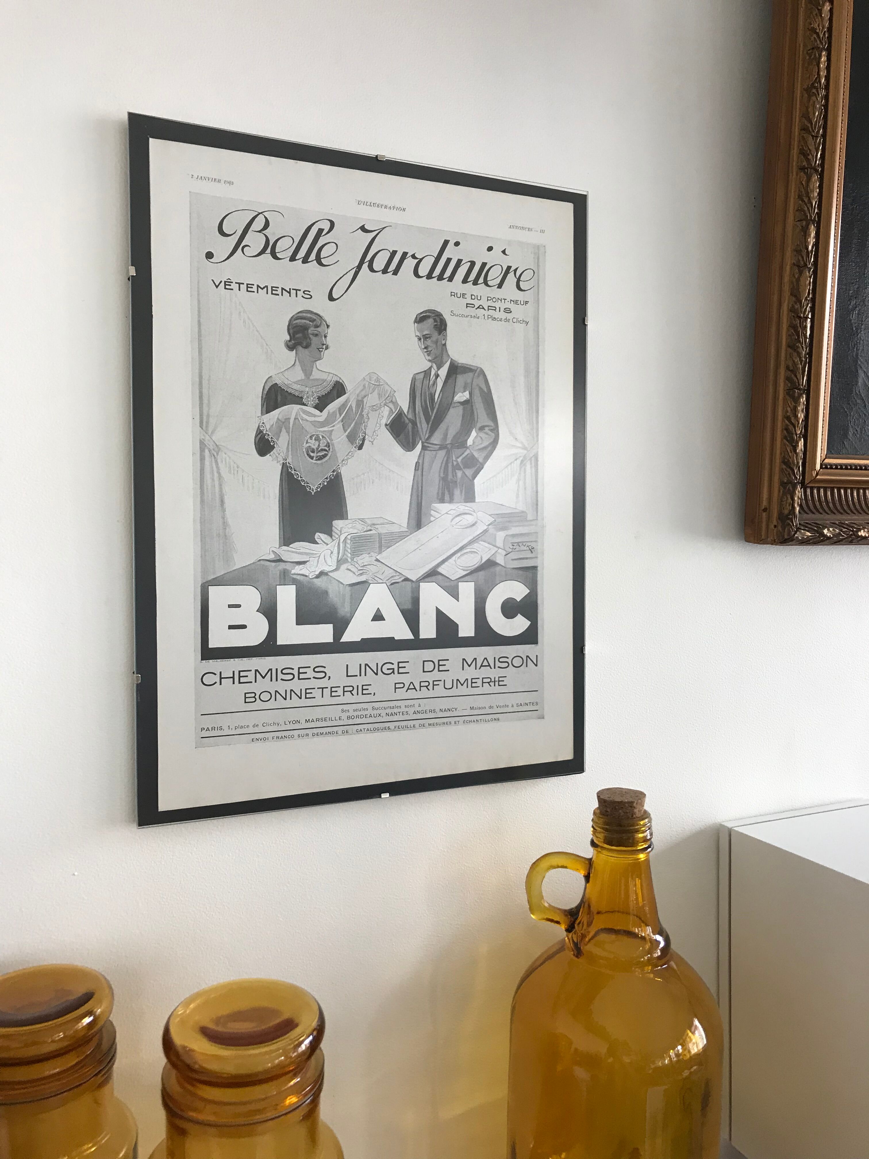 Advertising poster Belle jardiniere 1933