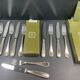 Set of 6 knives & 6 forks Christofle model silver metal beads