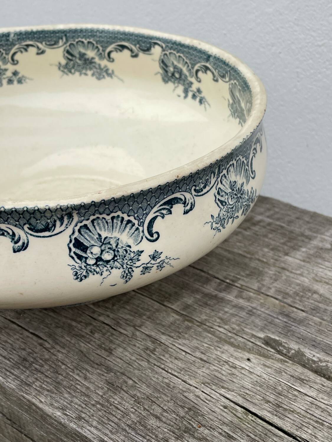 Ceramic iron earth salad bowl Moulin des loups