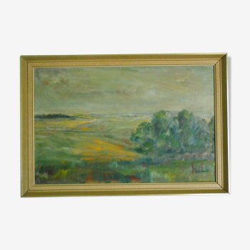 Painting "Plenitude" with framing, signed