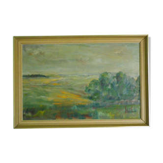 Painting "Plenitude" with framing, signed