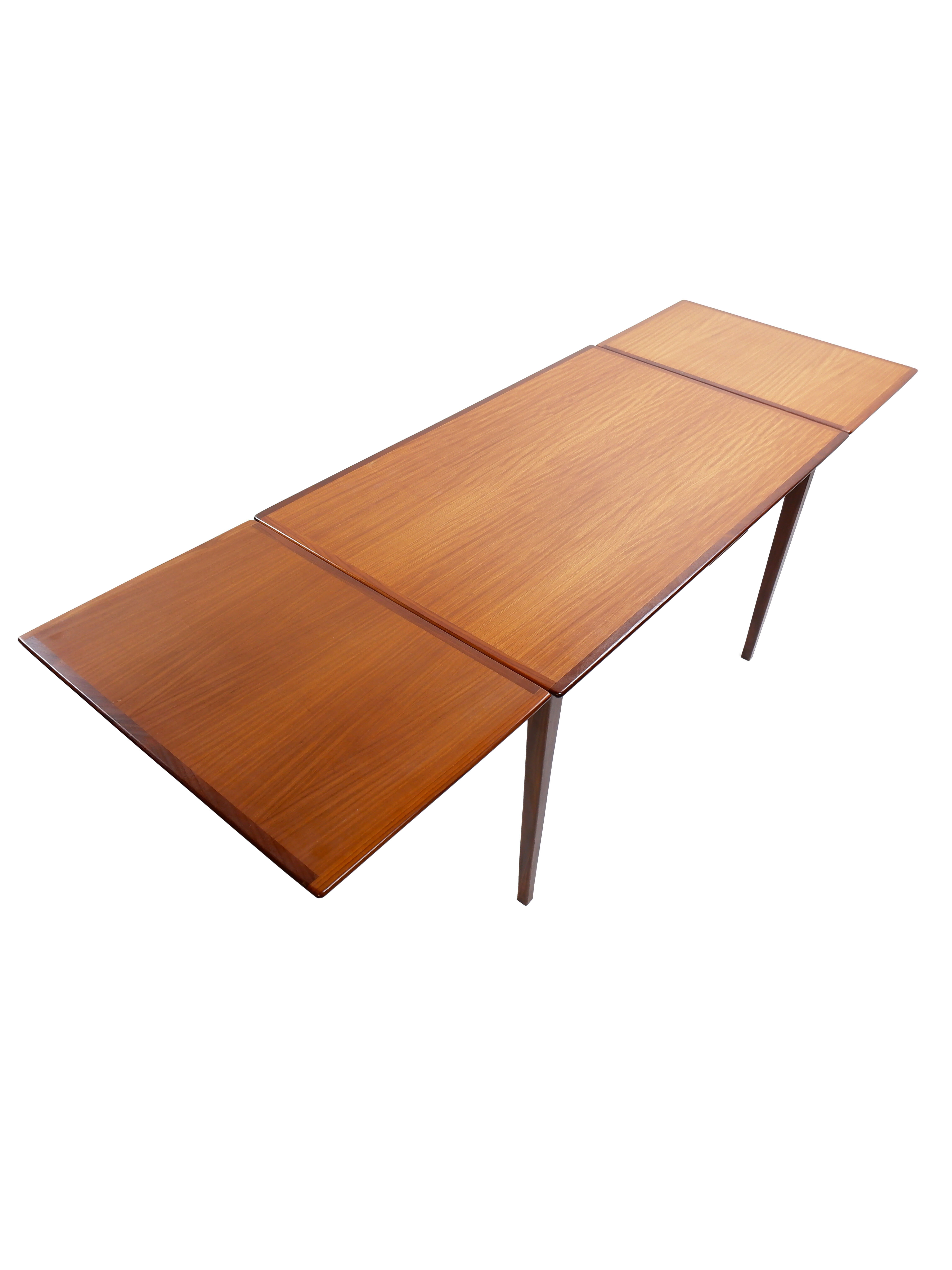 Teak extendable dining table width 230cm, 1960s