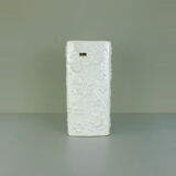 Vintage west german scheurich kosmos vase white glaze sputnik pattern model 263-31