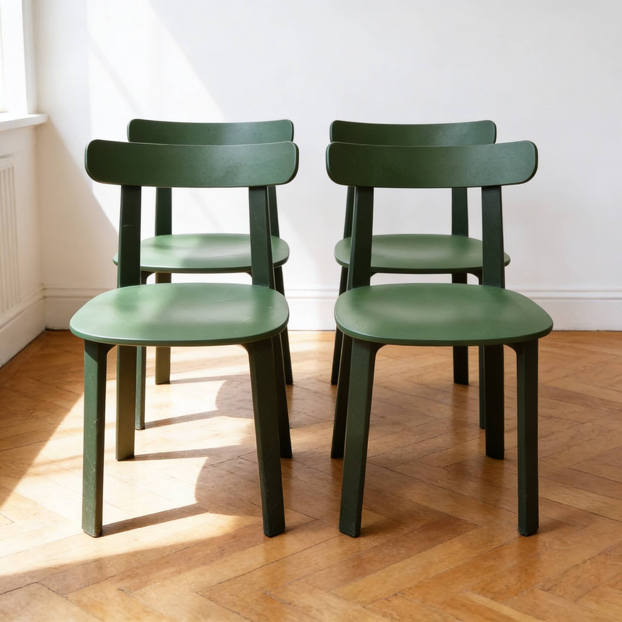 Set of 4 All Plastic Chairs, Vitra