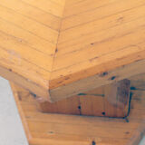Side table in solid glued laminated pine