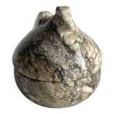 Sculpture poule aux oeufs marbre vintage