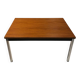 1970s steel and teak coffee table