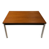 1970s steel and teak coffee table