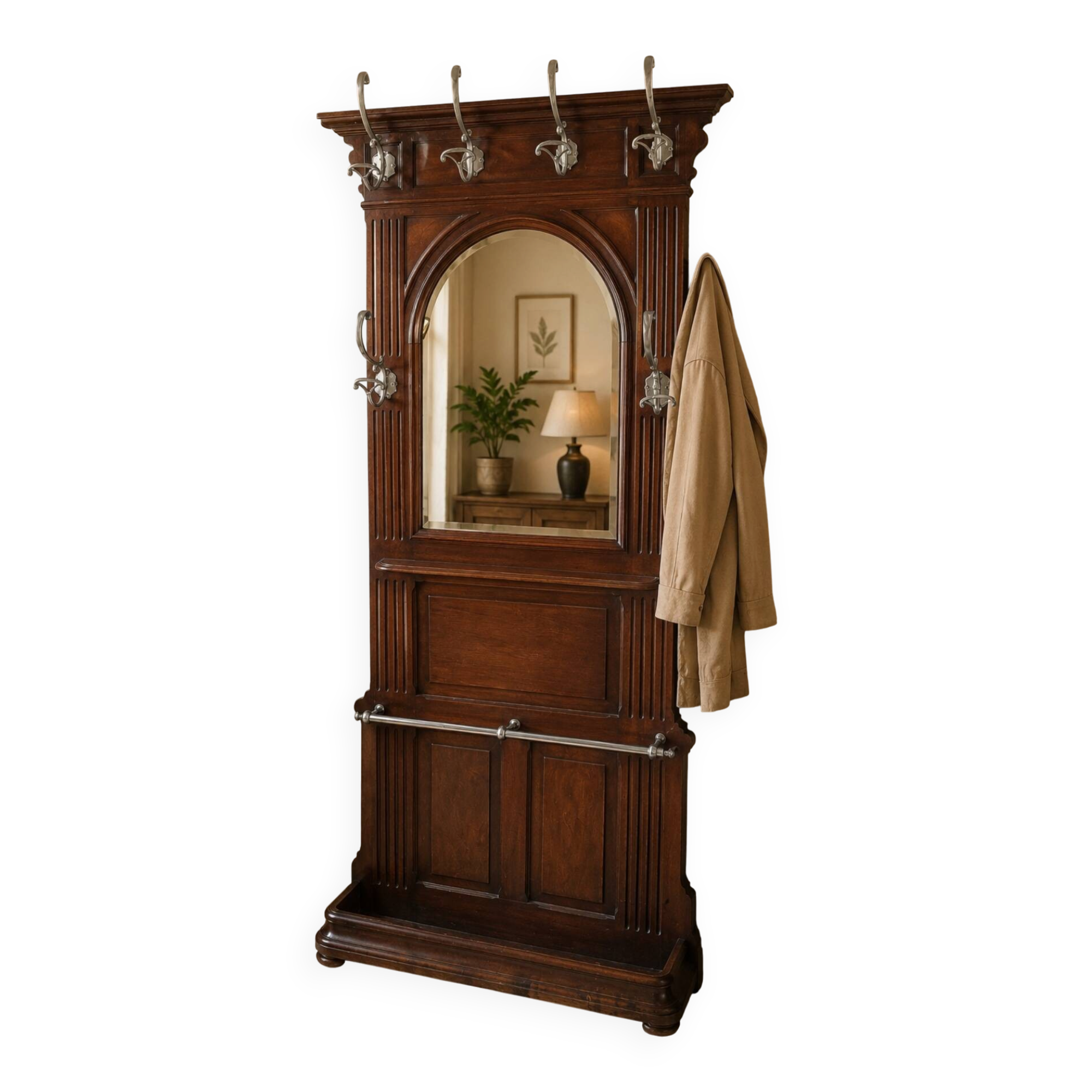 Old coat rack wardrobe