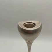 ABSA Danish Modernist Tulip Candle Holder in Silver Metal