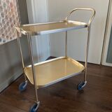 Chariot de service de régence du milieu du siècle en or de Kaymet, années 1950