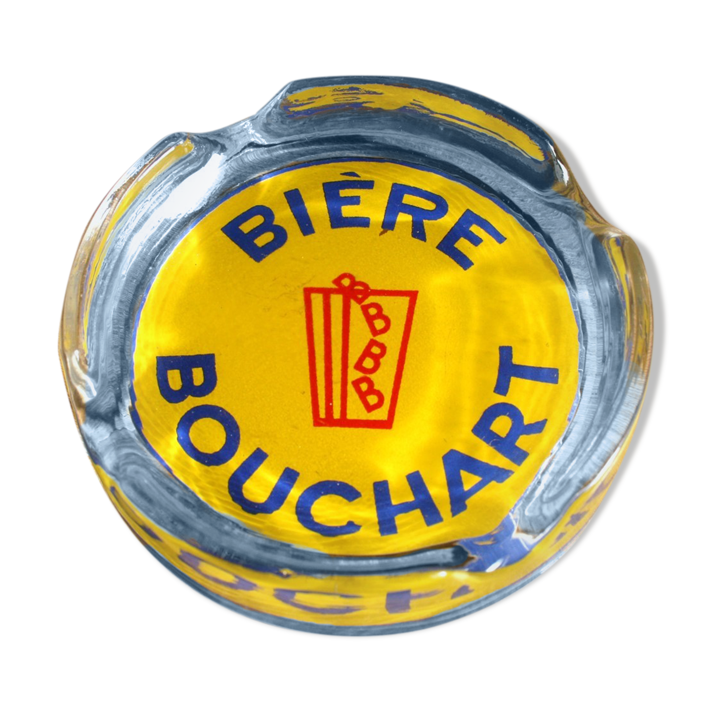 Vintage ashtray glass Beer Bouchart