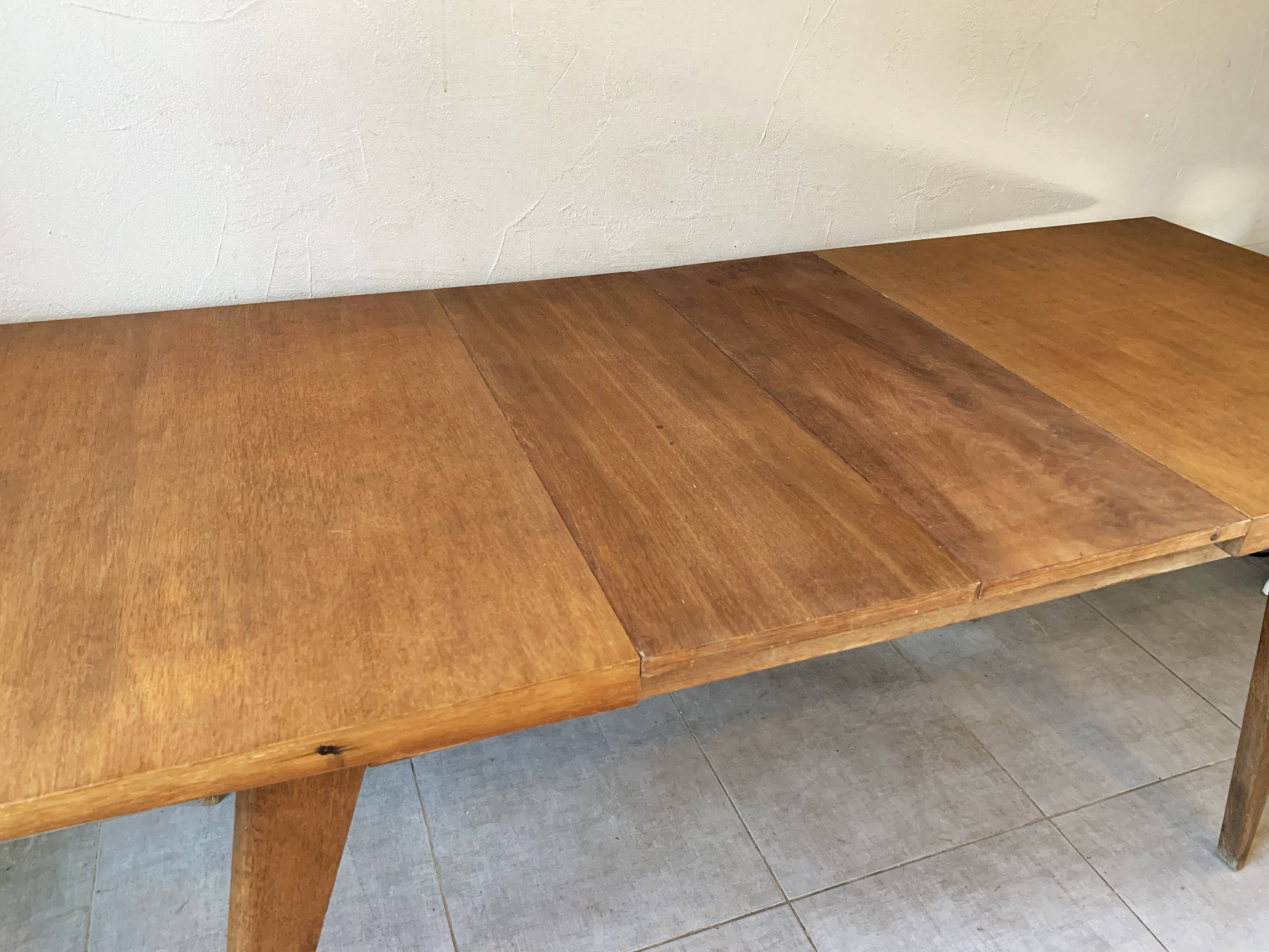 Vintage extendable oak table from the 50s