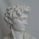 Buste de David en platre