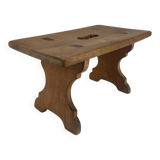 1940s slotted bench stool