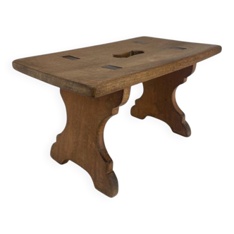 1940s slotted bench stool