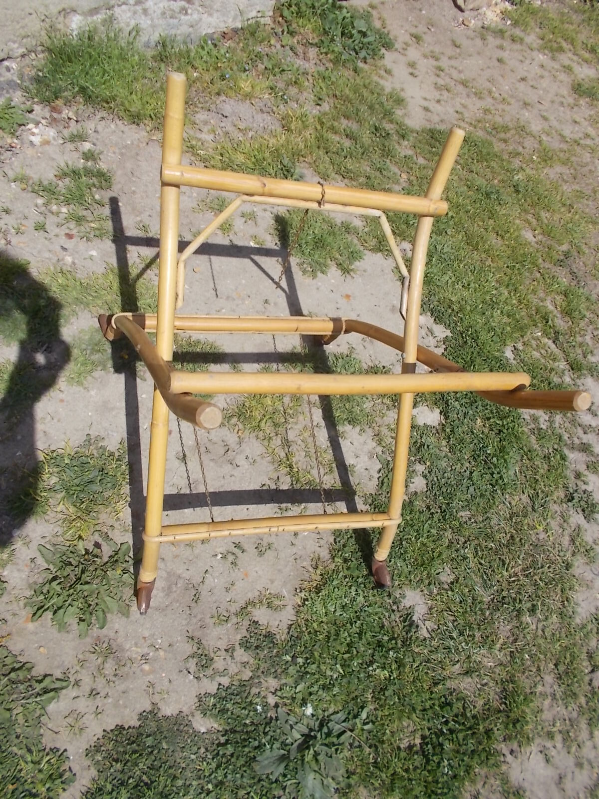 Vintage rattan cradle