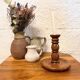 Bougeoir en bois vintage