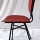 sixties chair with steel tube legs and a skaï seat