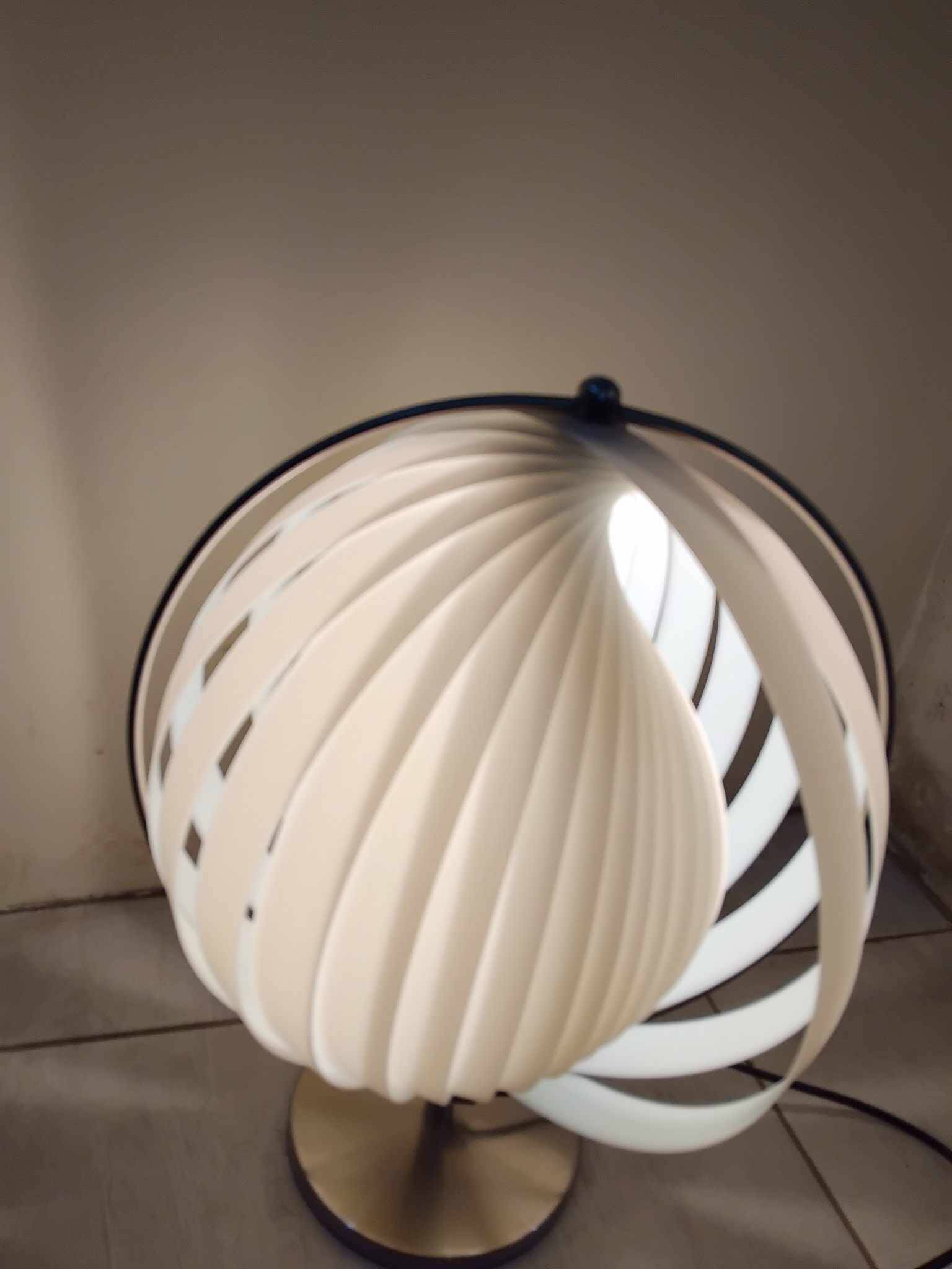 Pair of moon 70's lamps by verner panton, casa publisher