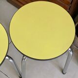 Pair of yellow Formica stools