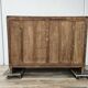 Commode en noyer avec 4 tiroirs et poignées en laiton, années 1940