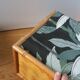 Cache pot, storage box in wood and rattan.
